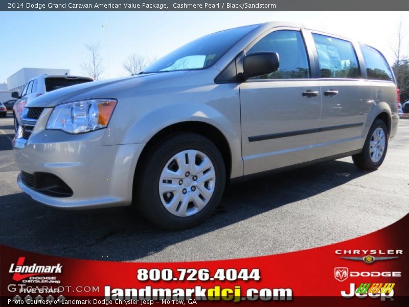 Cashmere Pearl / Black/Sandstorm 2014 Dodge Grand Caravan American Value Package