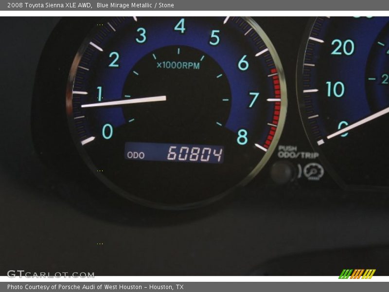 Blue Mirage Metallic / Stone 2008 Toyota Sienna XLE AWD