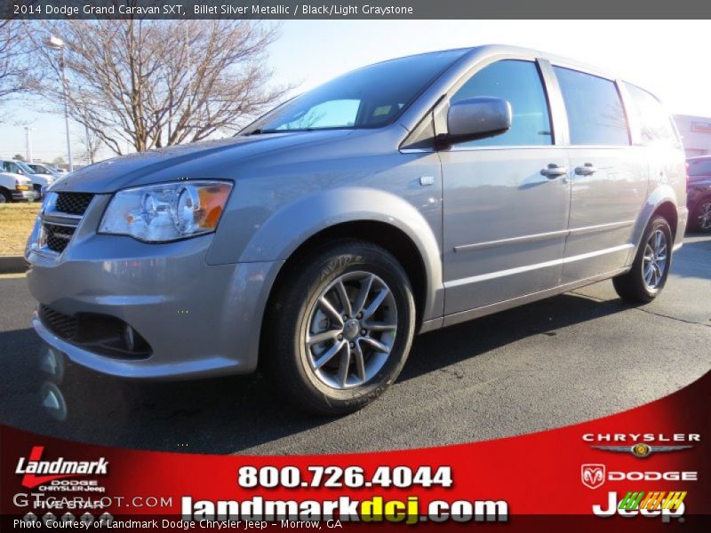 Billet Silver Metallic / Black/Light Graystone 2014 Dodge Grand Caravan SXT