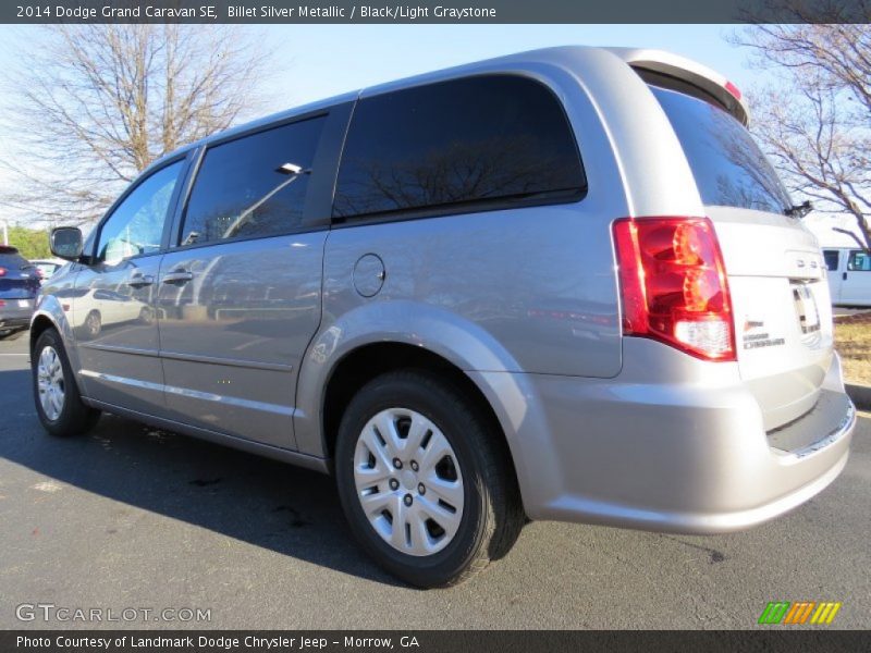 Billet Silver Metallic / Black/Light Graystone 2014 Dodge Grand Caravan SE