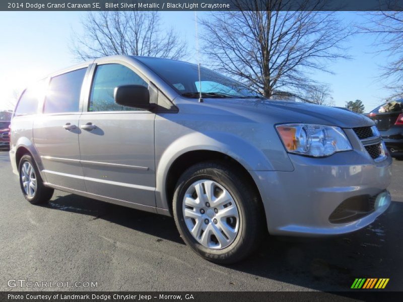 Billet Silver Metallic / Black/Light Graystone 2014 Dodge Grand Caravan SE