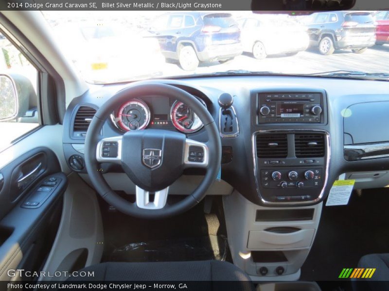 Billet Silver Metallic / Black/Light Graystone 2014 Dodge Grand Caravan SE