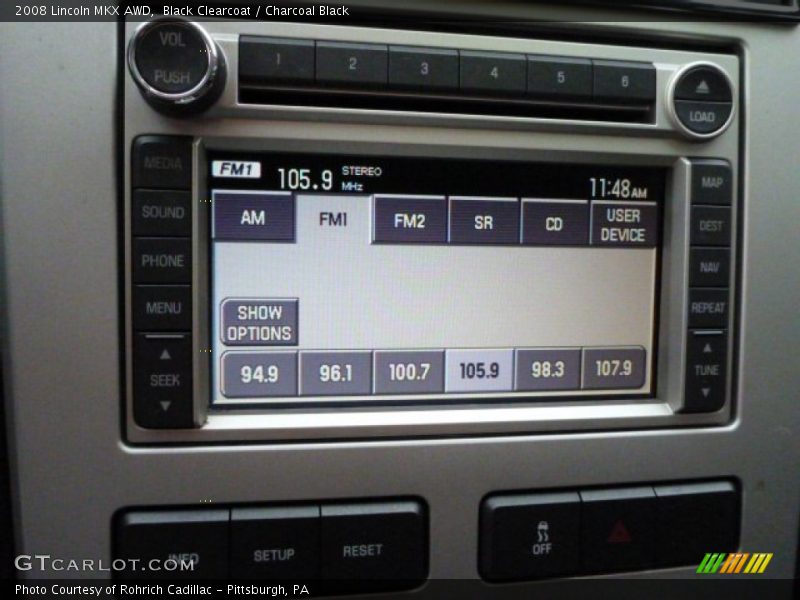 Black Clearcoat / Charcoal Black 2008 Lincoln MKX AWD