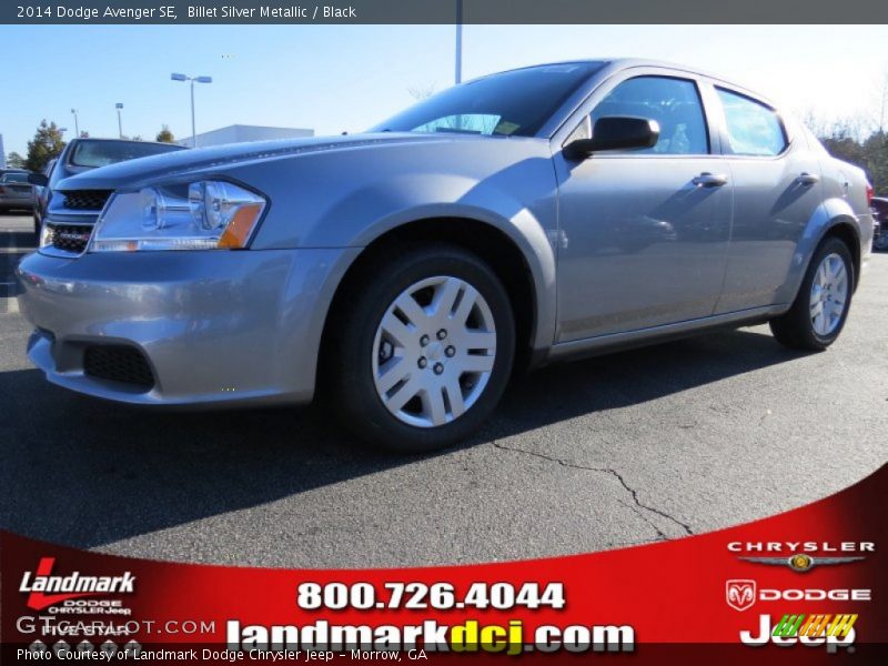 Billet Silver Metallic / Black 2014 Dodge Avenger SE