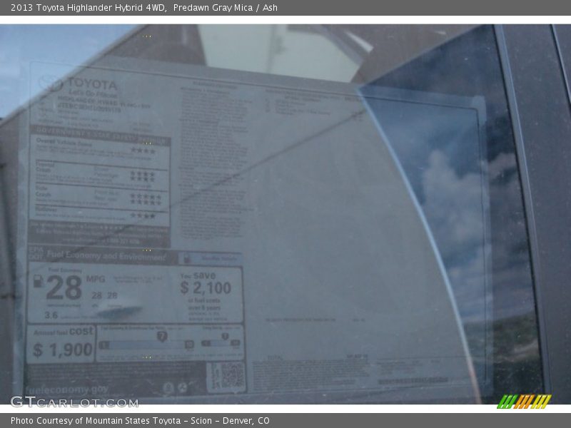 Predawn Gray Mica / Ash 2013 Toyota Highlander Hybrid 4WD