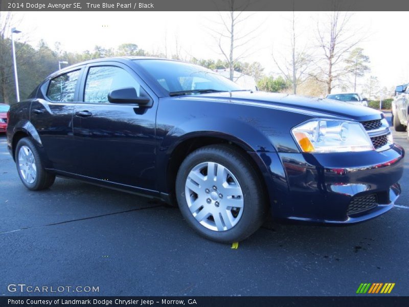 True Blue Pearl / Black 2014 Dodge Avenger SE