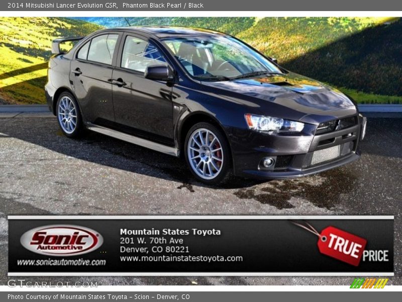 Phantom Black Pearl / Black 2014 Mitsubishi Lancer Evolution GSR