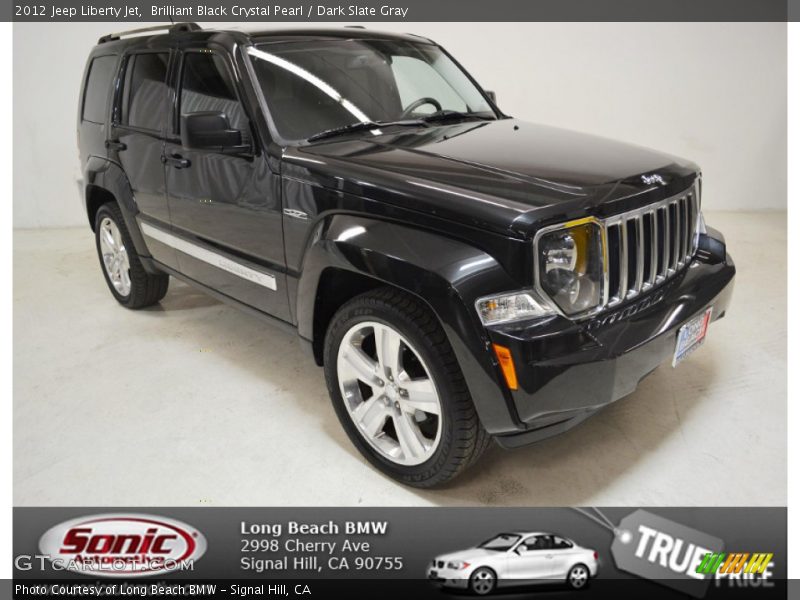 Brilliant Black Crystal Pearl / Dark Slate Gray 2012 Jeep Liberty Jet