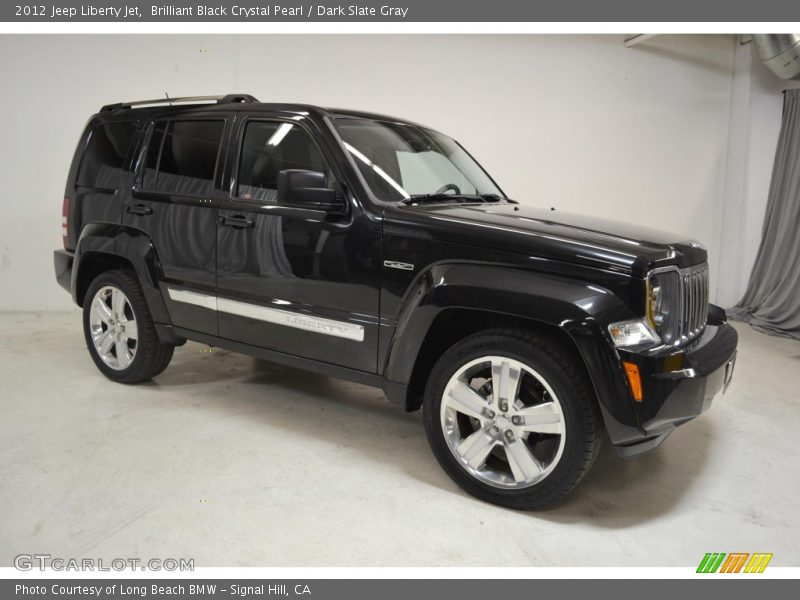 Brilliant Black Crystal Pearl / Dark Slate Gray 2012 Jeep Liberty Jet