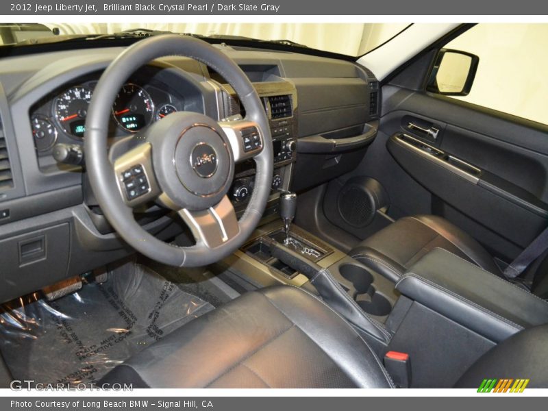 Brilliant Black Crystal Pearl / Dark Slate Gray 2012 Jeep Liberty Jet