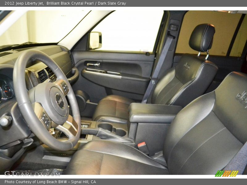Brilliant Black Crystal Pearl / Dark Slate Gray 2012 Jeep Liberty Jet