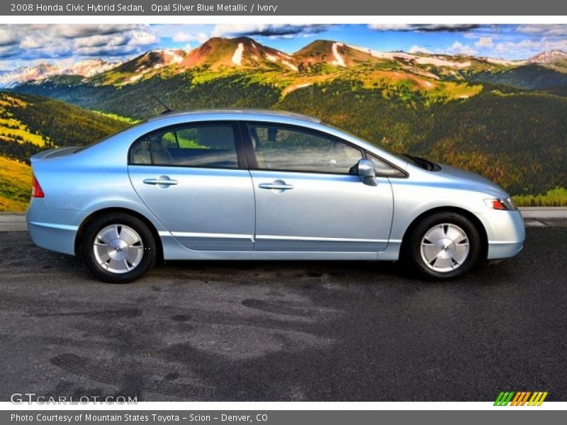 2008 Civic Hybrid Sedan Opal Silver Blue Metallic