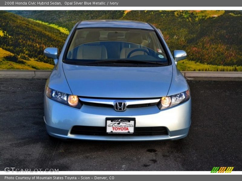 Opal Silver Blue Metallic / Ivory 2008 Honda Civic Hybrid Sedan