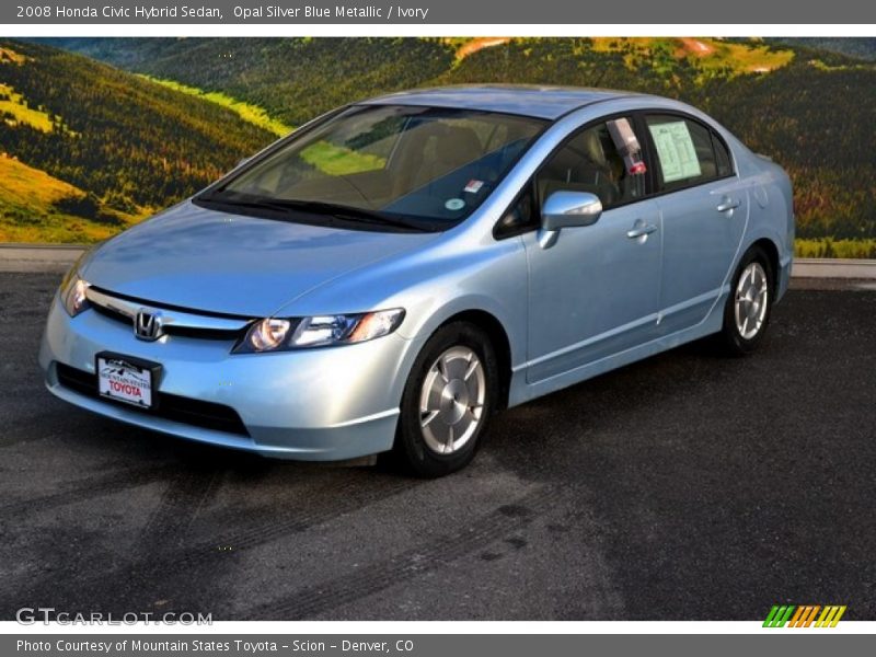 Opal Silver Blue Metallic / Ivory 2008 Honda Civic Hybrid Sedan