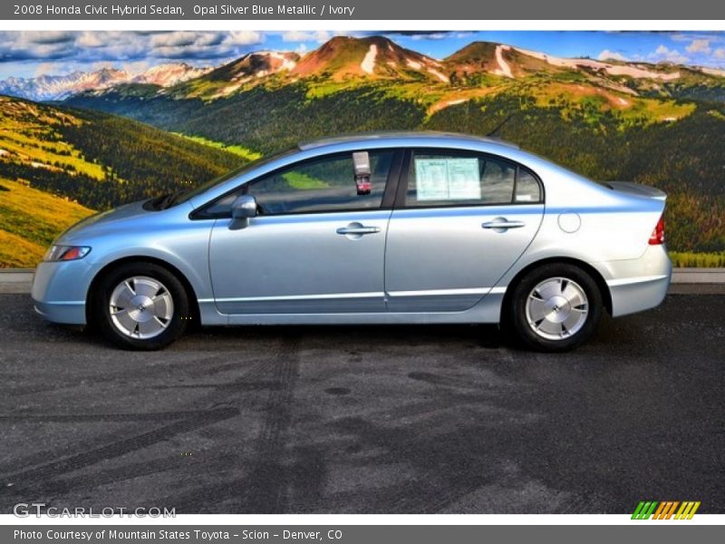 Opal Silver Blue Metallic / Ivory 2008 Honda Civic Hybrid Sedan