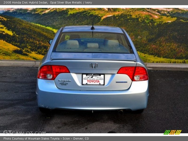 Opal Silver Blue Metallic / Ivory 2008 Honda Civic Hybrid Sedan