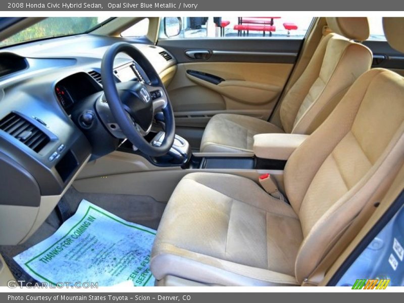 Opal Silver Blue Metallic / Ivory 2008 Honda Civic Hybrid Sedan