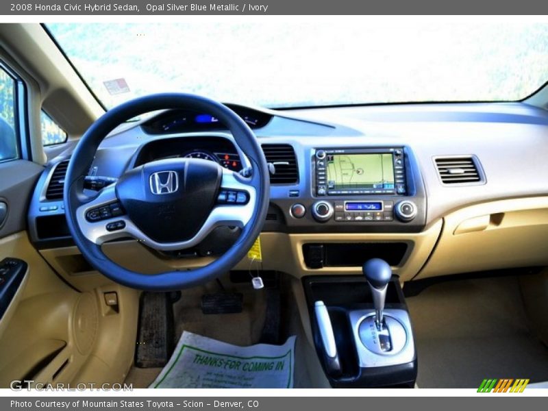Opal Silver Blue Metallic / Ivory 2008 Honda Civic Hybrid Sedan