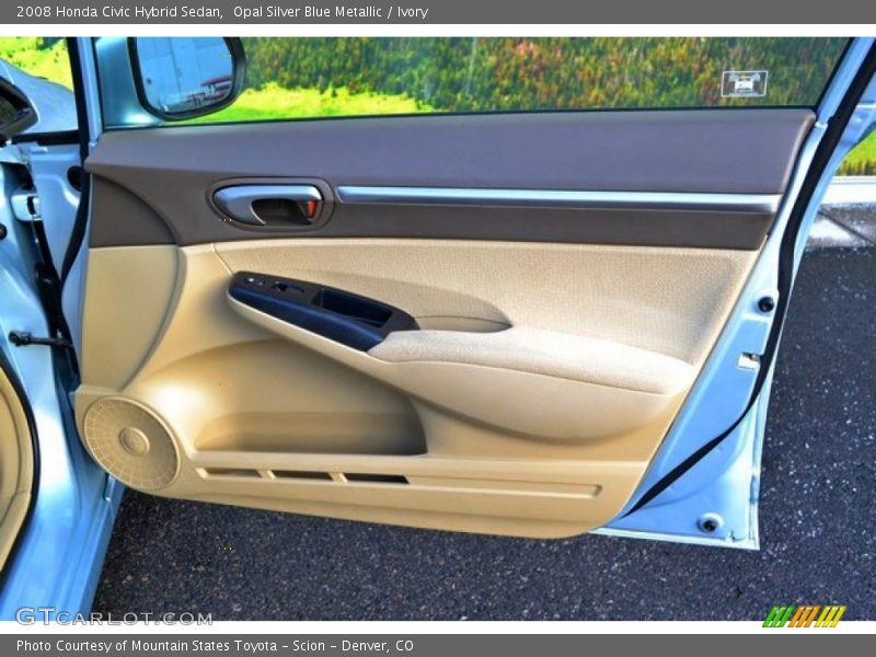 Opal Silver Blue Metallic / Ivory 2008 Honda Civic Hybrid Sedan