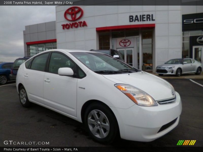 Super White / Gray 2008 Toyota Prius Hybrid