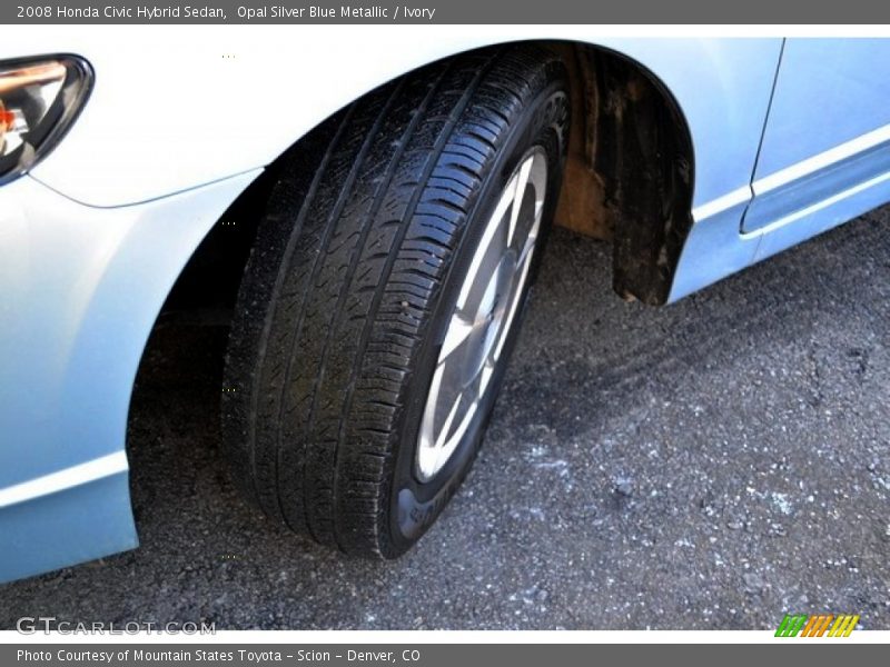 Opal Silver Blue Metallic / Ivory 2008 Honda Civic Hybrid Sedan
