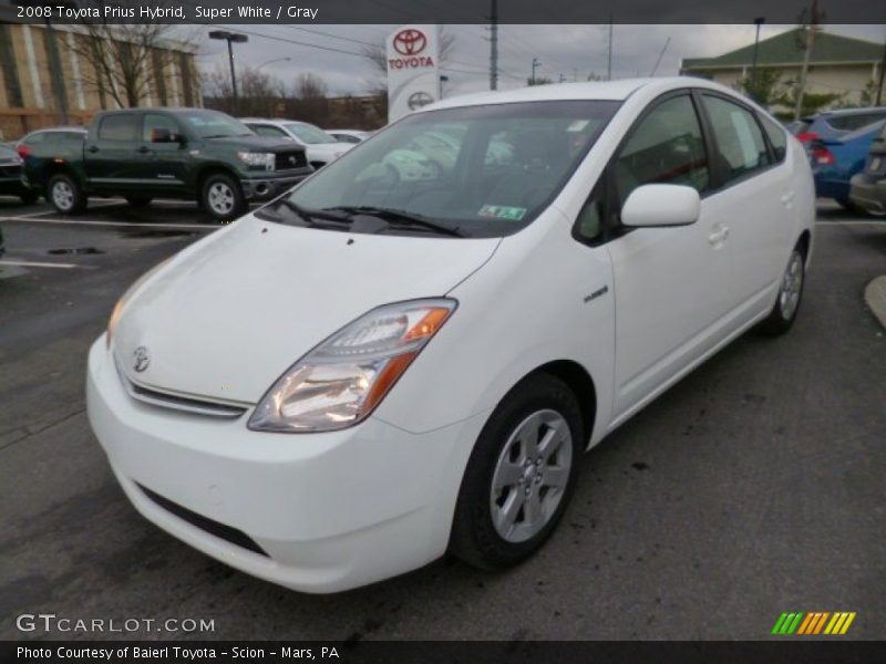 Super White / Gray 2008 Toyota Prius Hybrid
