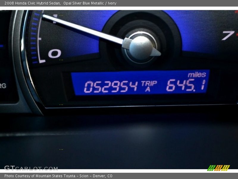 Opal Silver Blue Metallic / Ivory 2008 Honda Civic Hybrid Sedan