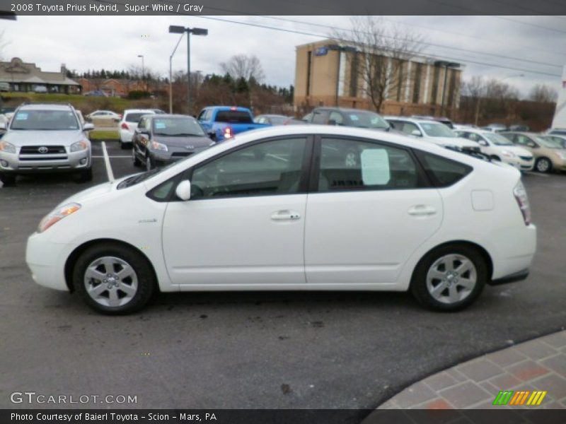 Super White / Gray 2008 Toyota Prius Hybrid