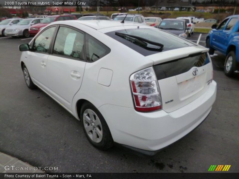 Super White / Gray 2008 Toyota Prius Hybrid