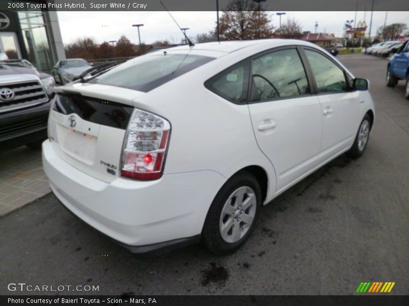 Super White / Gray 2008 Toyota Prius Hybrid