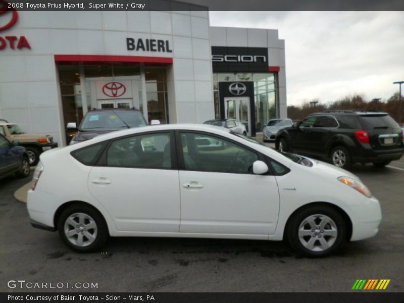 Super White / Gray 2008 Toyota Prius Hybrid