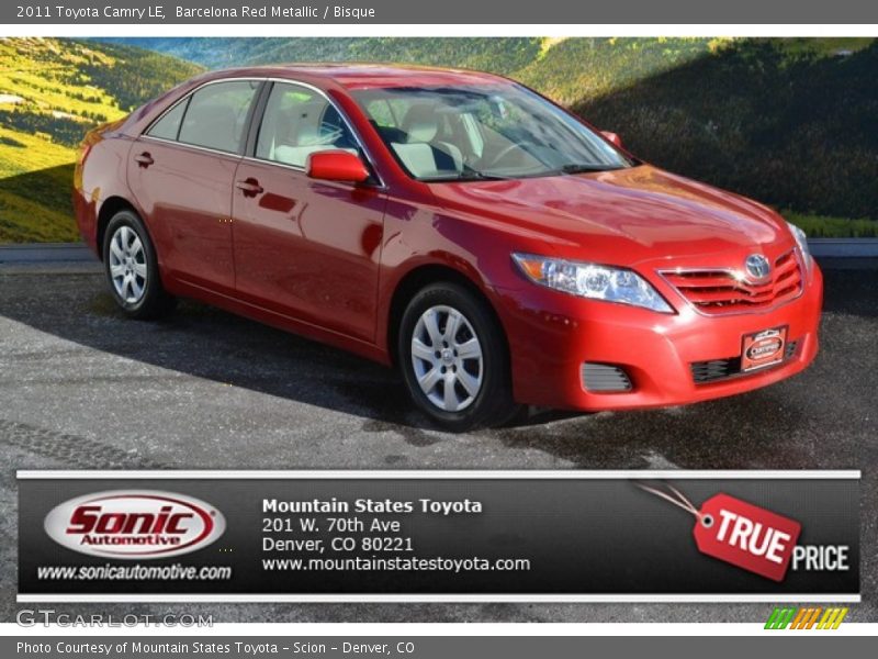 Barcelona Red Metallic / Bisque 2011 Toyota Camry LE