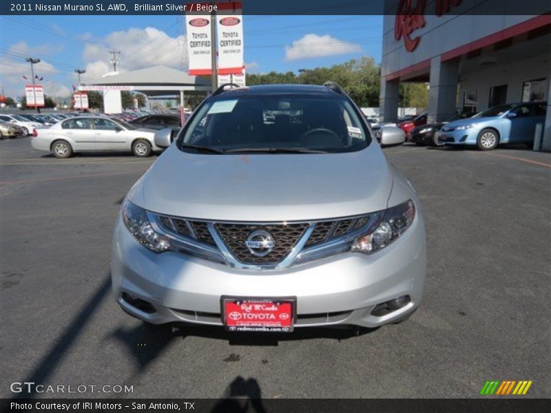 Brilliant Silver / Beige 2011 Nissan Murano SL AWD