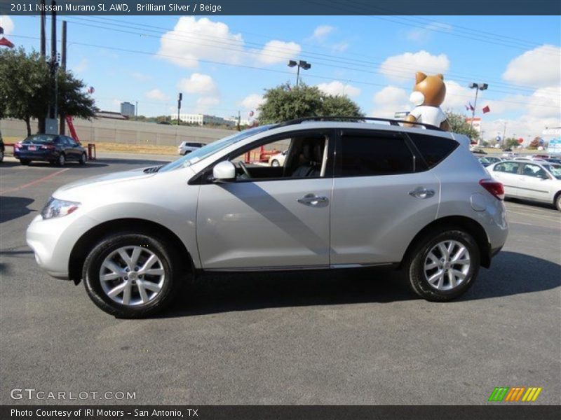 Brilliant Silver / Beige 2011 Nissan Murano SL AWD