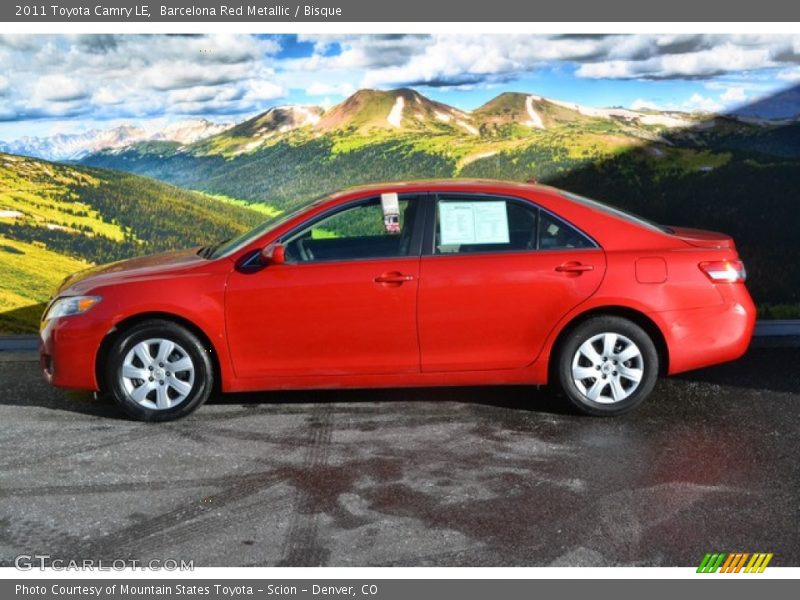 Barcelona Red Metallic / Bisque 2011 Toyota Camry LE