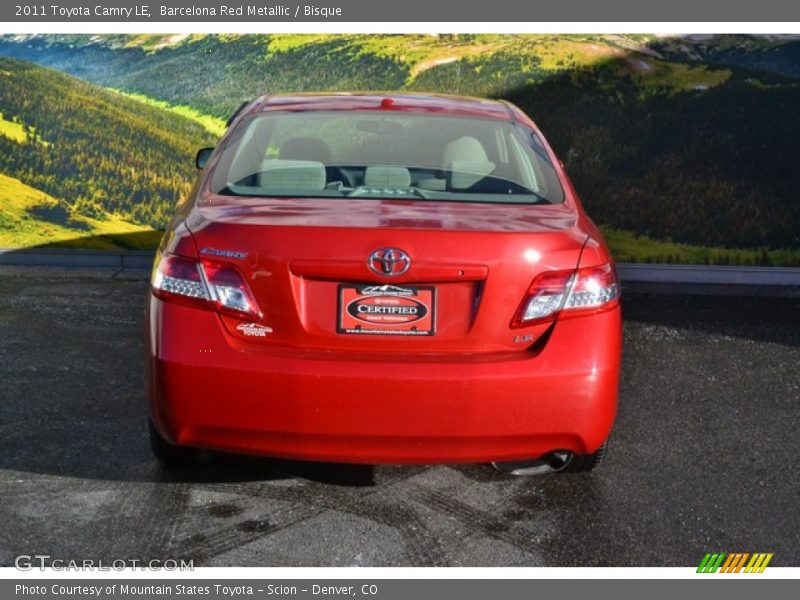 Barcelona Red Metallic / Bisque 2011 Toyota Camry LE