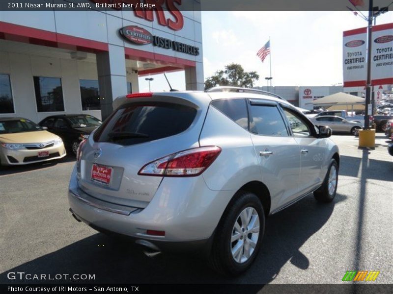 Brilliant Silver / Beige 2011 Nissan Murano SL AWD