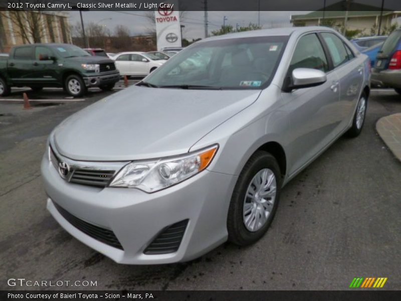 Classic Silver Metallic / Light Gray 2012 Toyota Camry L