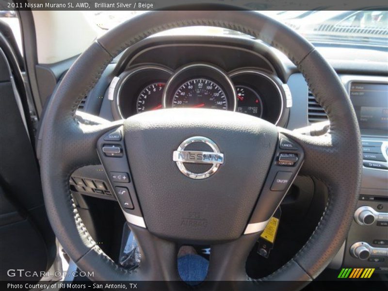Brilliant Silver / Beige 2011 Nissan Murano SL AWD