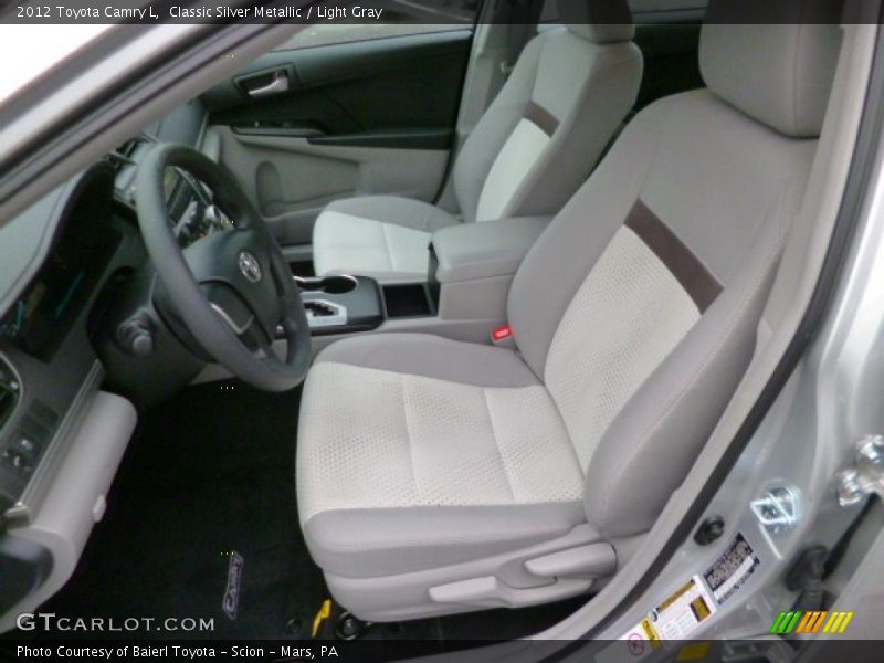 Classic Silver Metallic / Light Gray 2012 Toyota Camry L
