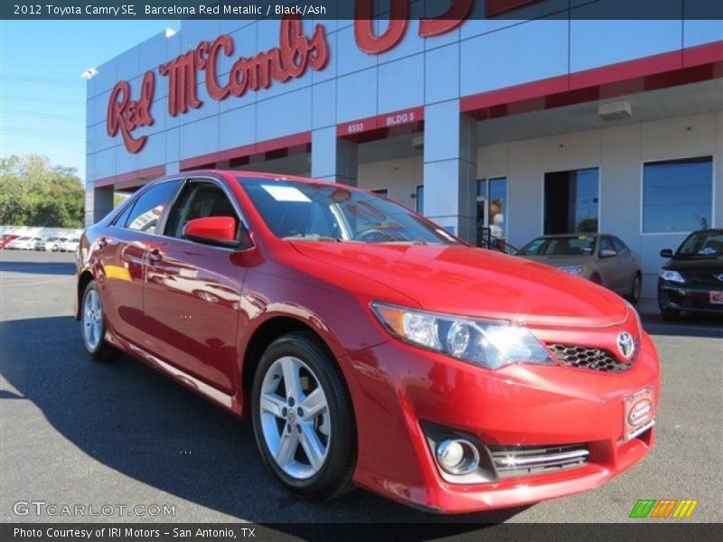 Barcelona Red Metallic / Black/Ash 2012 Toyota Camry SE
