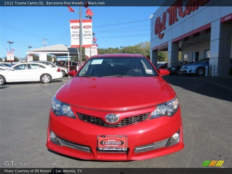 Barcelona Red Metallic / Black/Ash 2012 Toyota Camry SE