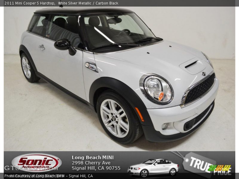 White Silver Metallic / Carbon Black 2011 Mini Cooper S Hardtop