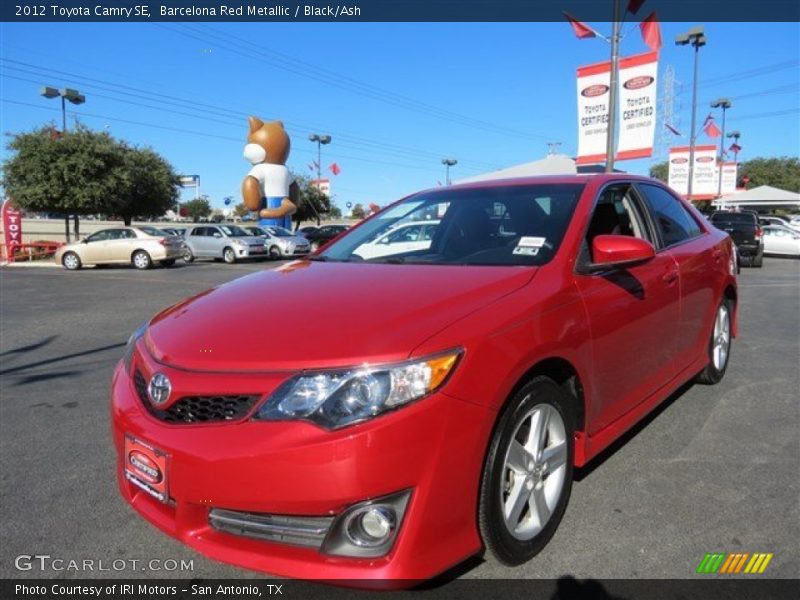 Barcelona Red Metallic / Black/Ash 2012 Toyota Camry SE