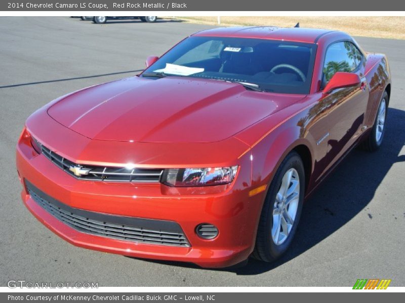 Red Rock Metallic / Black 2014 Chevrolet Camaro LS Coupe