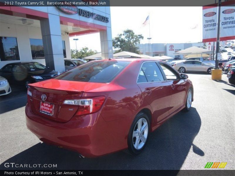 Barcelona Red Metallic / Black/Ash 2012 Toyota Camry SE