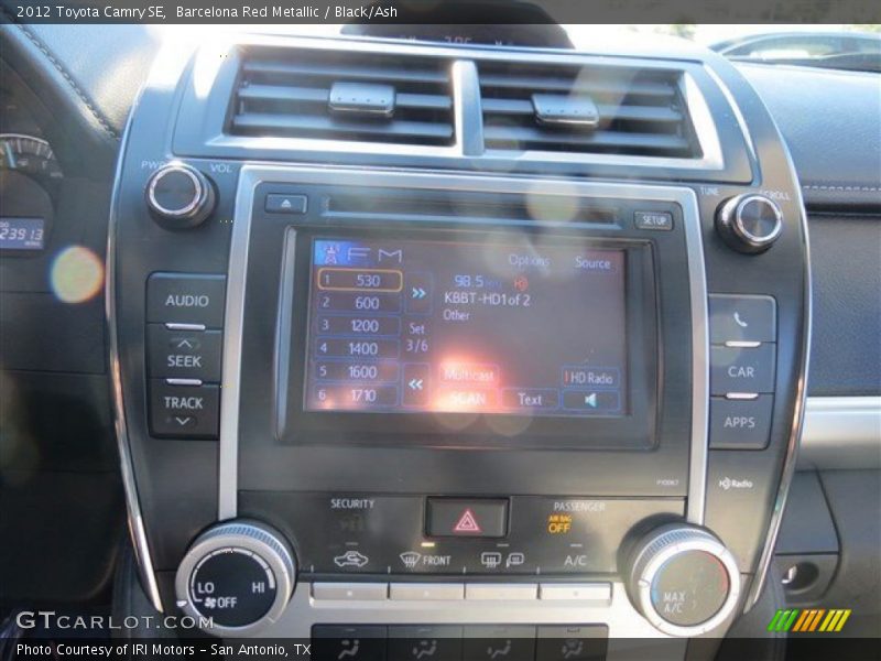 Barcelona Red Metallic / Black/Ash 2012 Toyota Camry SE