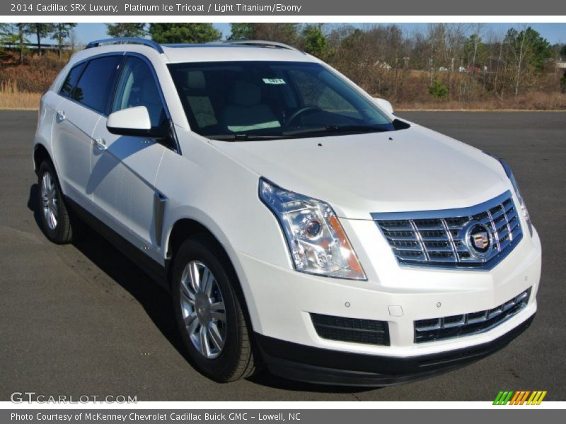 Platinum Ice Tricoat / Light Titanium/Ebony 2014 Cadillac SRX Luxury
