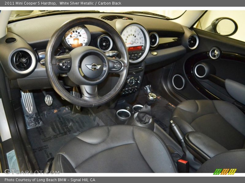 White Silver Metallic / Carbon Black 2011 Mini Cooper S Hardtop