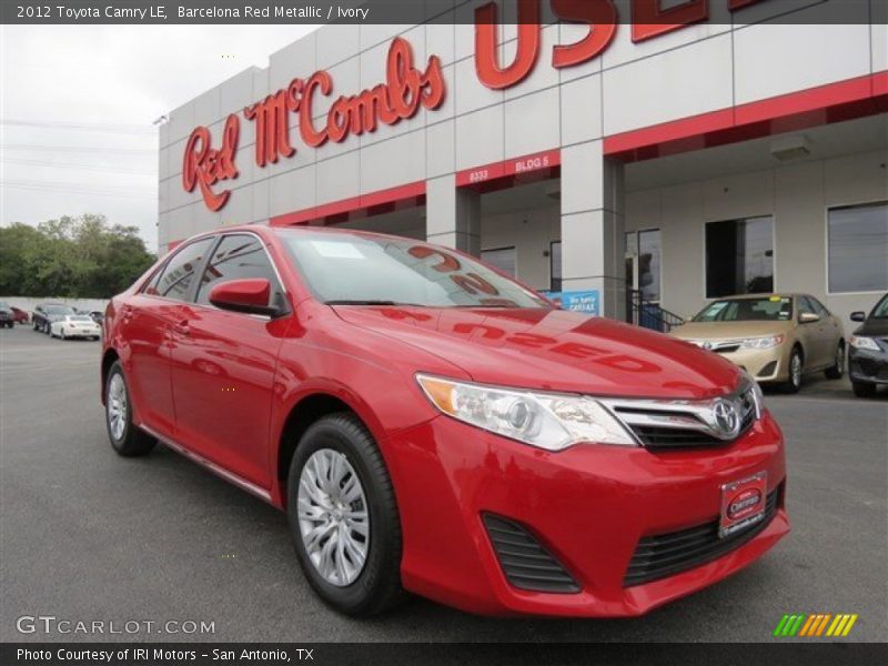 Barcelona Red Metallic / Ivory 2012 Toyota Camry LE